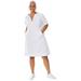 Plus Size Women's Y-Neckline Dress by Soft Focus in White (Size 22 W)