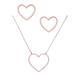 Kate Spade Jewelry | Kate Spade Scrunched Scallops Heart Pendant Necklace And Earrings Set | Color: Gold/Pink | Size: Os