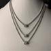 Jessica Simpson Jewelry | Jessica Simpson Silver Tone Chain Rhinestone Bead 3 Strand Necklace | Color: Silver | Size: Os