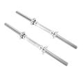 Threaded Dumbbell Chrome Handles 1 Inch Pair, 19.5" Adjustable Dumbbell Bar Handles, Fits Standard Weight Plates with 1” Diameter, for Gym Workouts, Exercise, Weightlifting, Sold in Pair