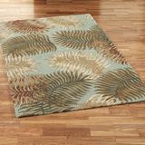 Fern View Rectangle Rug, 2'6" x 4'2", Aqua