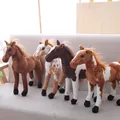 Peluche cheval réaliste pour enfants animal en peluche mignon beurre de zèbre jouet cheval doux