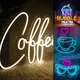 Veilleuses en acrylique à LED enseigne au néon de café décor de club de fête à la maison