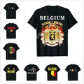 T-shirt pour hommes et femmes manteau National belge style Hip Hop en coton