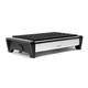 Brabantia Food Warmer, 2 Burner - Matt Steel with Black Aluminum Grill - 8 x 35.7 x 18.8cm - Integrated Cool Grips for Handling