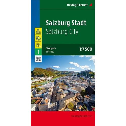 Freytag & Berndt Stadtplan Salzburg Stadt 1:7.500 - 1:15.000. Salzburg City. Salzbourg Ville. Salisburgo Città. Salzburgo Ciudad, Karte (im Sinne von