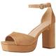 The Drop Hamalie Platform Plateau-Sandalen, Sand, 43 EU