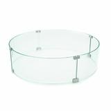 AMS Fireplace Ams Fire Pit Table Round Glass Wind Guard 36" Diameter - 1/4" Thick Glass - Fire Flame Guard in White | 8 H x 36 W x 36 D in | Wayfair