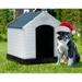 YRLLENSDAN 35 inch Waterproof Dog Houses for Medium Dogs Outdoor Small Plastic Dog House Medium Size Outdoor Pet House Small Weatherproof Doghouse with Air Vents