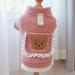 With D Ring Cute Little Square Bear Soft Couples Outfit Dogs Clothes Sweet Small Dog Clothing Cat Fashion Winter Warm Teddy Cute Couples Pet Clothes