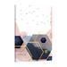 Jaxson Rea Navy Blush Geo 2 by Urban Epiphany - Wrapped Canvas Print Canvas in Black/Blue/Red | 24 H x 16 W x 1.5 D in | Wayfair SC-12288-1624-UE