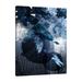 Jaxson Rea Abstract Navy White 1 by Urban Epiphany - Wrapped Canvas Print Canvas in Black/Blue/Gray | 20 H x 15 W x 1.5 D in | Wayfair