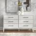 Latitude Run® 6 Drawer 57" W Double Dresser Wood in Brown/White | 32 H x 57 W x 17.75 D in | Wayfair 4F135834BAB54359B6D97BAFEE348FAD