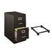 SOHO 2 Piece 2 Drawer File Cabinet and Mobile File Caddy in Black