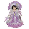 GENEMA 30cm Porcelain Victorian Doll in Outfit Standing Lady Girl with Wooden Stand