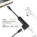 Lightning Connector Adapter & Splitter (3.55mm + Lightning Port) MFI Certified Audio + Charge For Apple iPhone / iPad / iPod Splitter [ Black ]