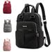 Nylon Backpack for Women Waterproof Laptop Bag for Students and Girls Black