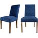 Red Barrel Studio® Fabric Parsons Chair in Dark blue Wood/Upholstered in Blue/Brown | 40 H in | Wayfair 99C469B4616F48CFA8A231FEF1B9271C