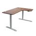 Latitude Run® Height Adjustable L-Shape Standing Desk Wood/Metal in White | 63 W x 43.3 D in | Wayfair CF76DCAC261946279B9B201716C4B42F