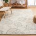 Blue/White 72 x 72 x 0.28 in Area Rug - Lark Manor™ Rectangle Floral Handmade Tufted Wool/Area Rug in Ivory/Blue | 72 H x 72 W x 0.28 D in | Wayfair