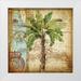 Tre Sorelle Studios 20x20 White Modern Wood Framed Museum Art Print Titled - Antique Nautical Palms I