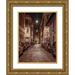 Frank Assaf 19x24 Gold Ornate Wood Framed with Double Matting Museum Art Print Titled - Vehicles parked on narrow city streets of Rome Italy