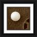 Johnson Jason 15x15 Black Ornate Wood Framed with Double Matting Museum Art Print Titled - Sepia Golf Ball Study I