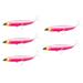chidgrass Pack of 5 Fishing Baits Crankbait Saltwater Freshwater Seawater Portable River Sea Lake Stream Boat Lures Kit Gear Tackle Fluorescence Pink