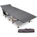 REDCAMP Folding Camping Cots for Adults 500lbs Heavy Duty Portable Sleeping Cot Guest Bed Travel Bed for Outdoor Indoor Gray