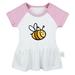 Animal Bee Sweet Pattern Dresses For Baby Newborn Babies Skirts Infant Princess Dress 0-24M Kids Graphic Clothes (Pink Raglan Dresses 12-18 Months)