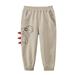 JDEFEG 5T Boy Clothes Toddler Kids Baby Boys Cotton Pull On Sweat Pants Dinosaur Elastic Basic Long Pants Sweatpants Boys 9-12 Months Clothes Cotton Khaki 140