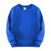 JDEFEG Boys Youth Large Clothes Toddler Kids Baby Boys Girls Crewneck Pullover Thicked Lined Sweatshirt Children s Solid Plush Babies Colorful Tops Coat Light Toddler Zip Up Hoodie Blue 100