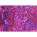 Indigo/Pink 108 x 72 x 0.35 in Area Rug - 17 Stories Damask Machine Made Area Rug in Pink/Purple Polyester/Wool | 108 H x 72 W x 0.35 D in | Wayfair