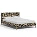 Red Barrel Studio® Upholstered Platform Bed Metal in Gray/Black | 37 H x 45 W x 85 D in | Wayfair EAE0E03BBE384E2E853DDFF912452127