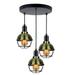 Xtricity - 3 Light Pendant Light. Width 11.81 From the Grimaldi Collection Black