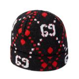 Gucci Accessories | Gucci Baby Gg Diamond Cotton Wool Hat | Large | Color: Black/Red | Size: Large