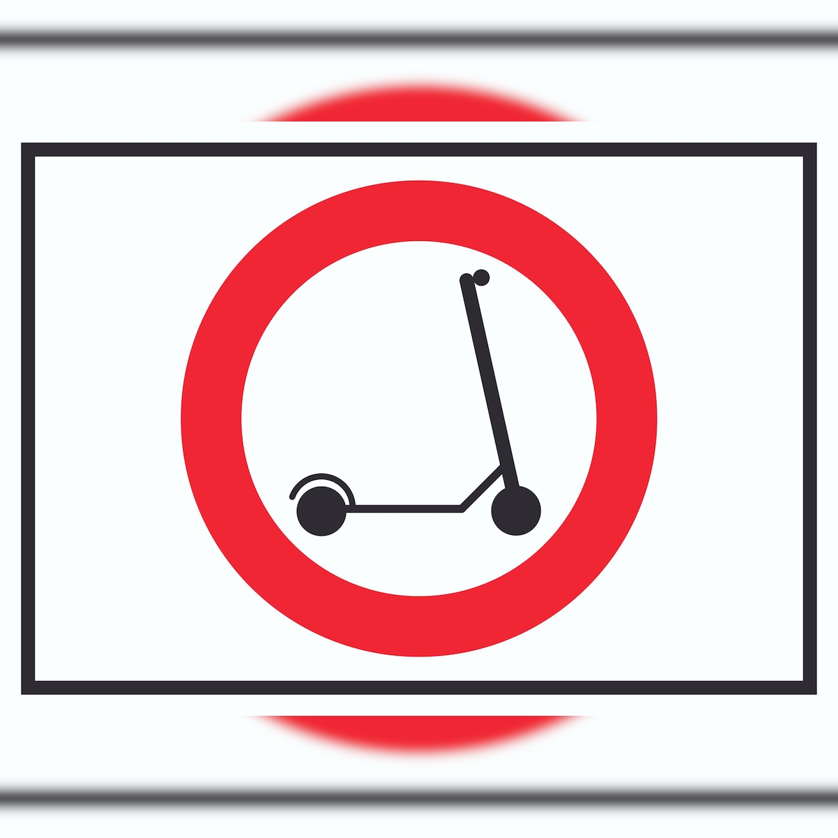 HB-Druck E- Scooter Durchfahrt verboten Symbol Schild Elektro -Tretroller Roller A0 (841x1189mm) Image