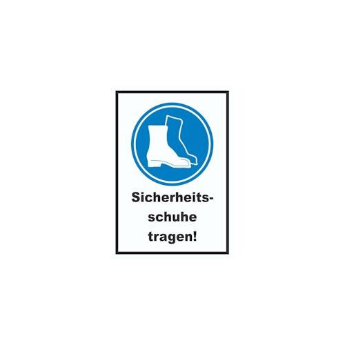 Sicherheitsschuhe tragen Schild A0 Rückseite selbstklebend