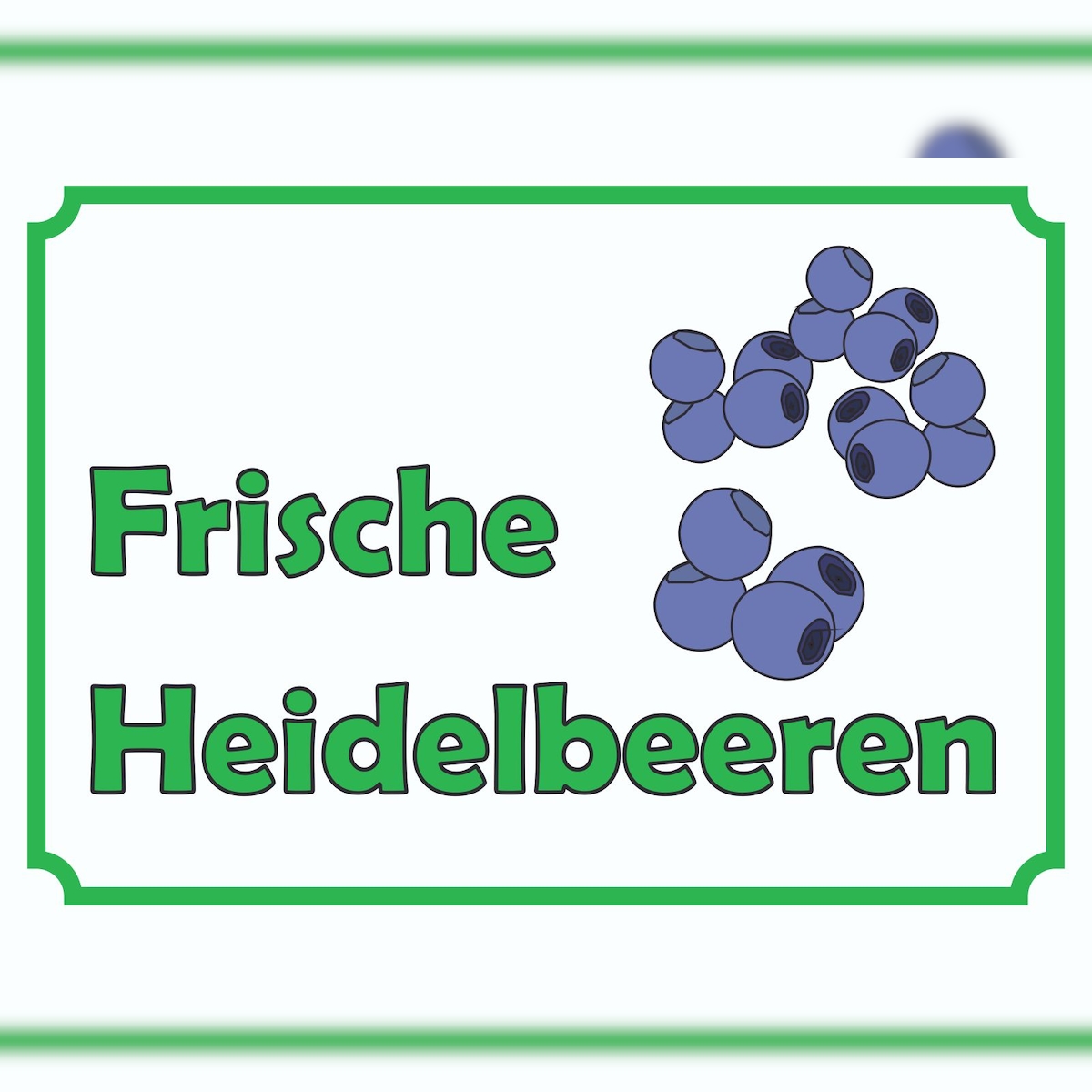 Verkaufsschild Schild Heidelbeeren A2 (420x594mm) Image