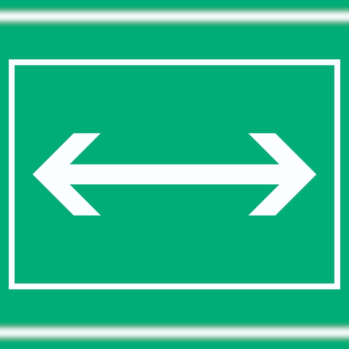 HB-Druck Richtungspfeil rechts links Schild waagerecht weiss grün Pfeil A2 (420x594mm) Image