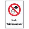 Kein Trinkwasser Schild Nicht Trinken A1 Rückseite selbstklebend