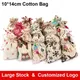 Sachets de Rangement en Lin et Coton Coloré 10x14cm Sachets à Proximité Personnalisés Emballage de
