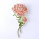 Broche décorative en cristal avec strass Rose pour femmes bouton Rose à la mode assiette en or