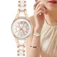 Montres de marque de luxe en or rose pour dames mode amour petite herbe design dames montres à