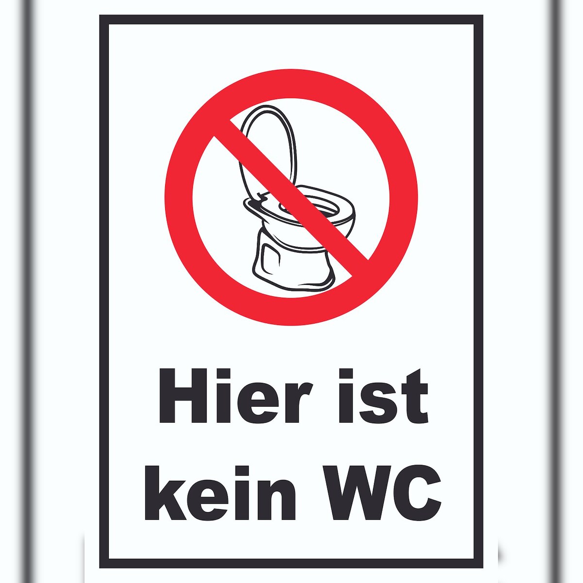 Hier ist kein WC Schild A2 Rückseite selbstklebend Image