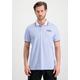 Poloshirt ALPHA INDUSTRIES "ALPHA Men - Polo Shirts Contrast Polo" Gr. L, blau (light blue) Herren Shirts Kurzarm