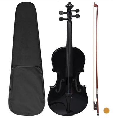 vidaXL Violin with Bow Violin Outfit with Chin Rest Carrying Bag 4/4 Full Size - 4/4 23.2"