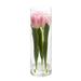 Nearly Natural Tulips Artificial Arrangement in Glass Vase