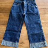 Levi's Jeans | Levis Strauss Teen Girl Size 8 Denim Capri Jeans Dark (15" Inseam 22" Waist) | Color: Blue/Red | Size: 9j
