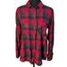 American Eagle Outfitters Tops | American Eagle Outfitters Boyfriend Fit Red & Black Plaid Tartan Flannel Large. | Color: Black/Red | Size: L